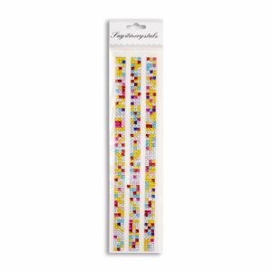 Adhesivo Cuadrado Multicolor Para Decorar LAYITINCRYSTALS Unidad