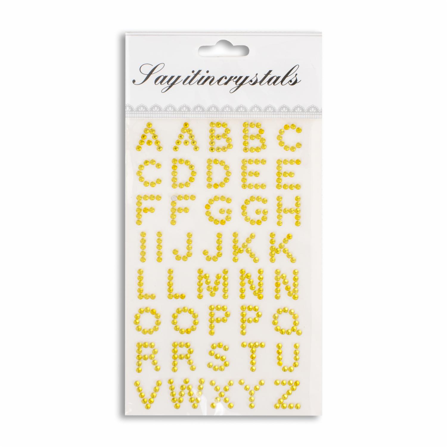 Abecedario Adhesivo Plateado Y Dorado LAYITINCRYSTALS Unidad