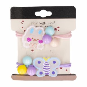 Vinchas De Cabello Tipo Ligas Con Figura De Mariposas HAIR WITH FLAIR X2 Uds