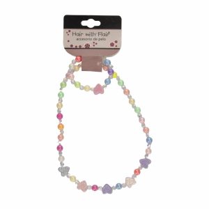 Pulsera Y Collar De Piedritas HAIR WITH FLAIR X2 Uds