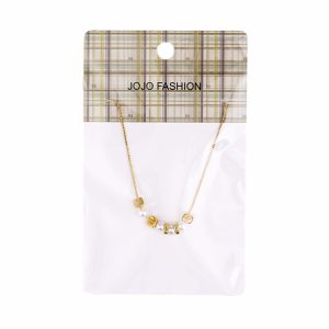 Collar Para Dama Perlas Y Botones JOJO FASHION Dorado