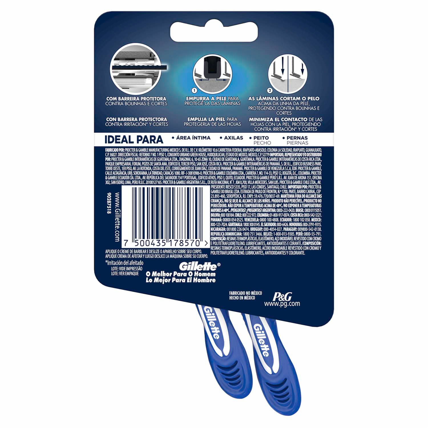 Afeitadora Hombre Para El Cuerpo GILLETTE X 2 Uds - Image 2