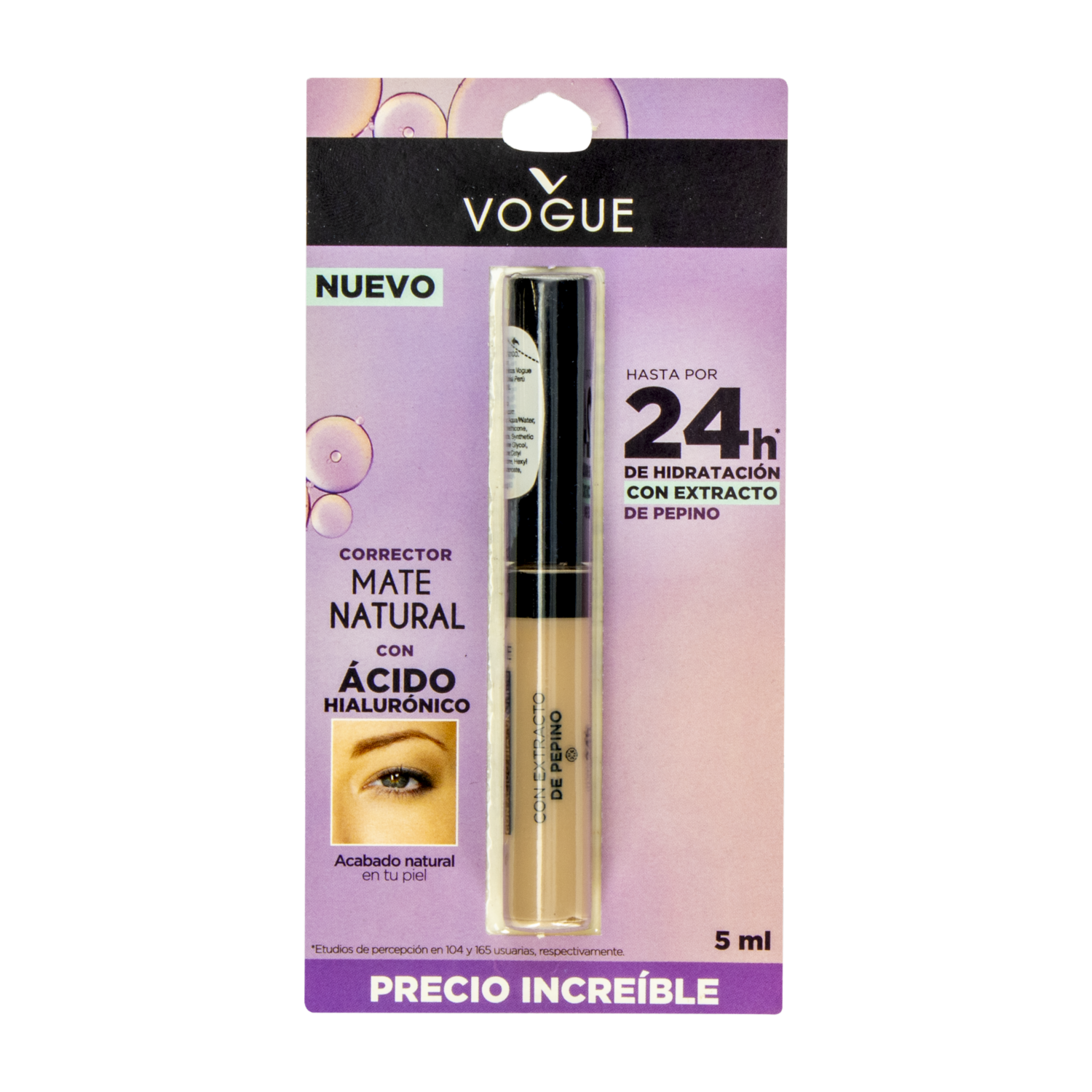 Corrector De Ojeras Líquido Mate Natural VOGUE 5 Ml