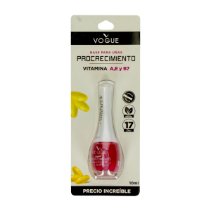 Tratamiento De Uñas Procrecimiento Con Vitamina A, E Y B7 VOGUE 10 Ml