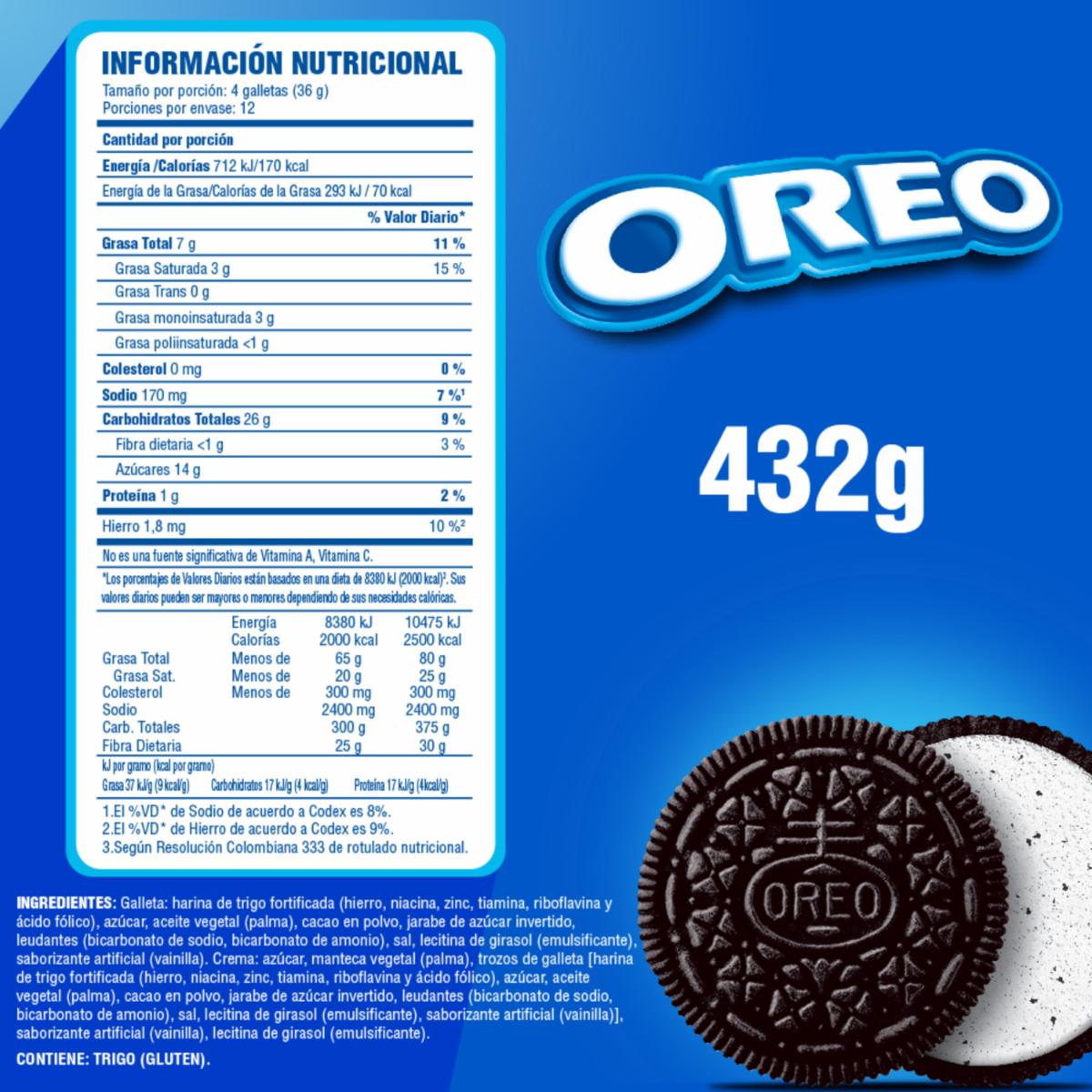 Galletas Dulces Sabor Cookies & Cream OREO 432 G - Image 2