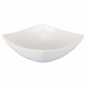 Bolw Cuadrado Mediano Blanco Semi-Hondo VAJILLAS SABANA 16 X 16 X 5 Cm