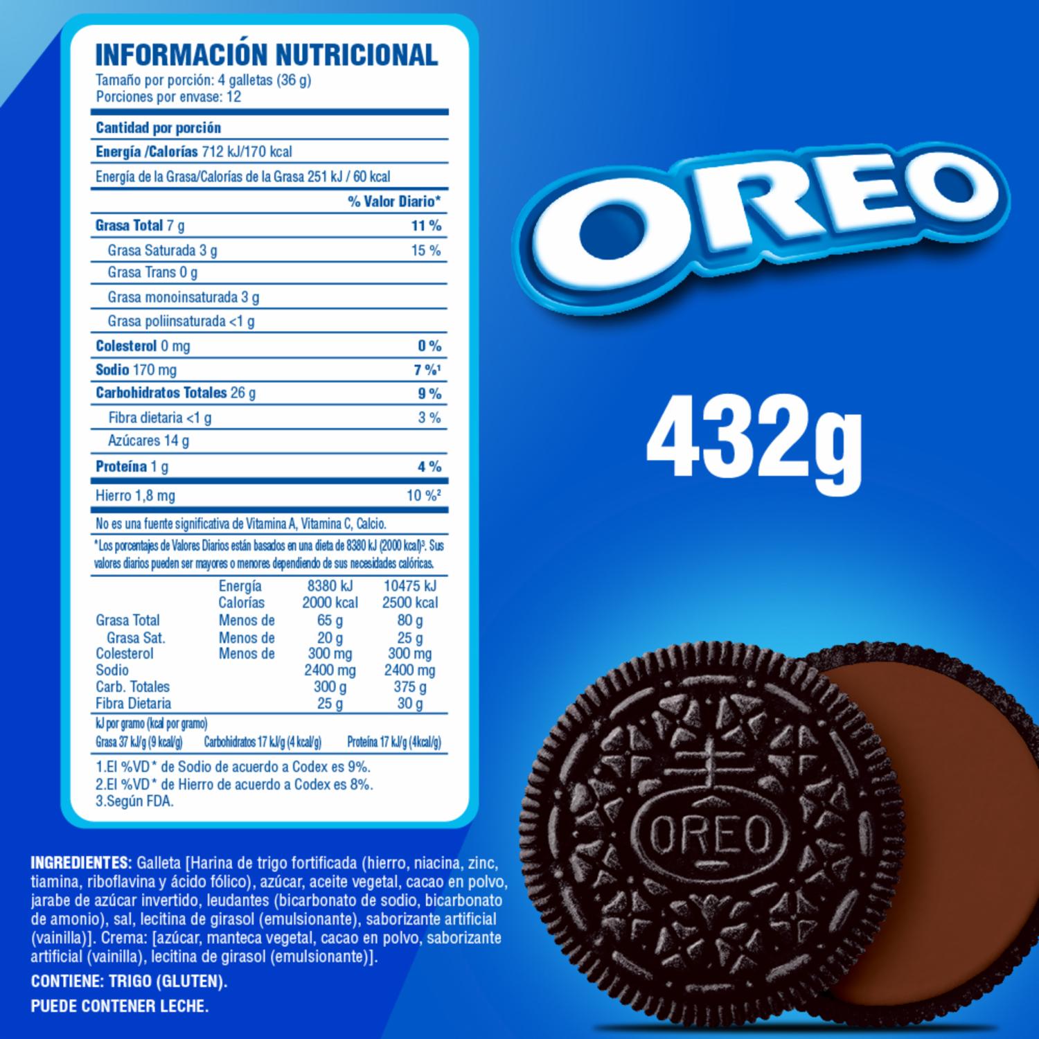 Galletas Dulces Sabor Chocolate OREO 432 G - Image 2