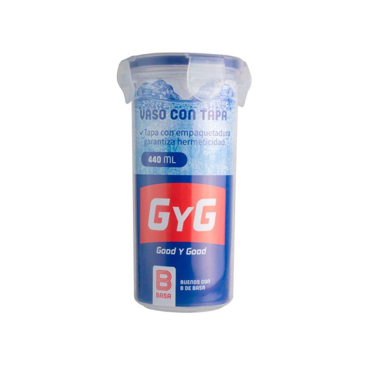 Vaso Plástico Con Tapa 440 Ml BASA 7895