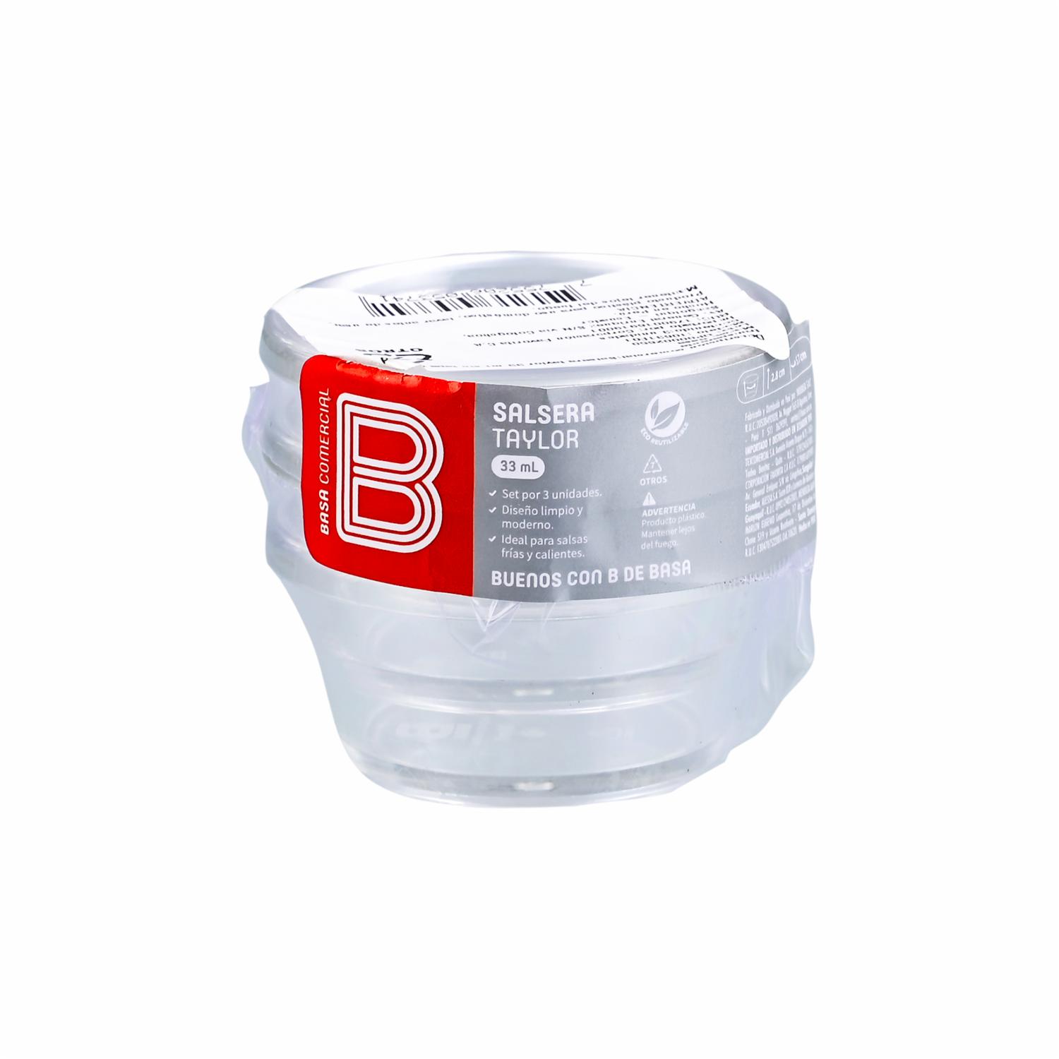 Set Salseras Diseño Taylor Clear BASA 3 Piezas