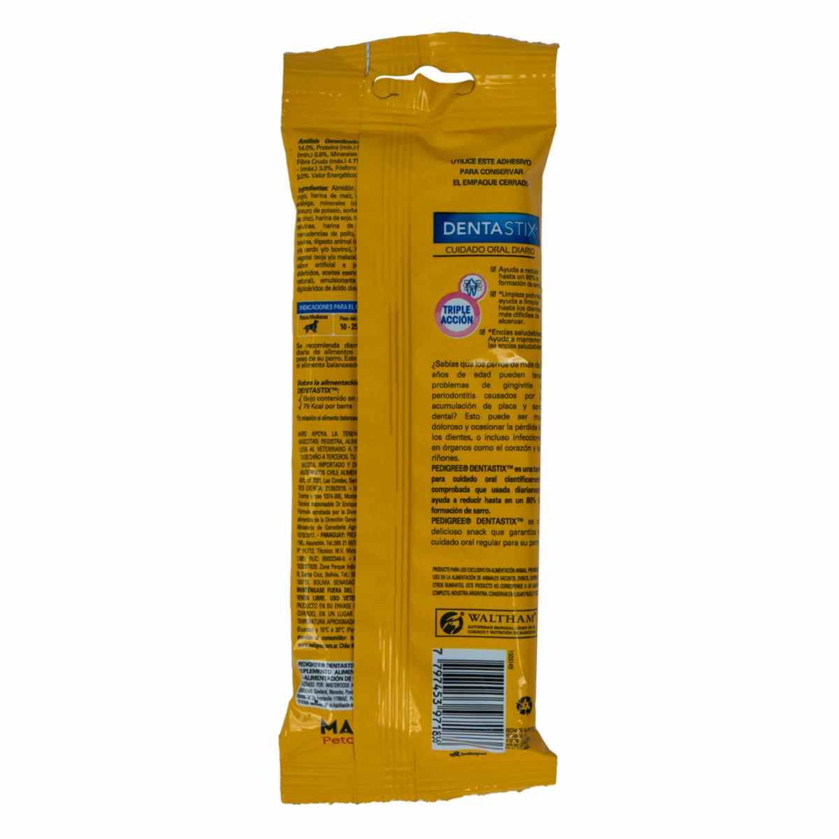 Snack Para Perros Dentastix Adulto Barras PEDIGREE 77G - Image 2