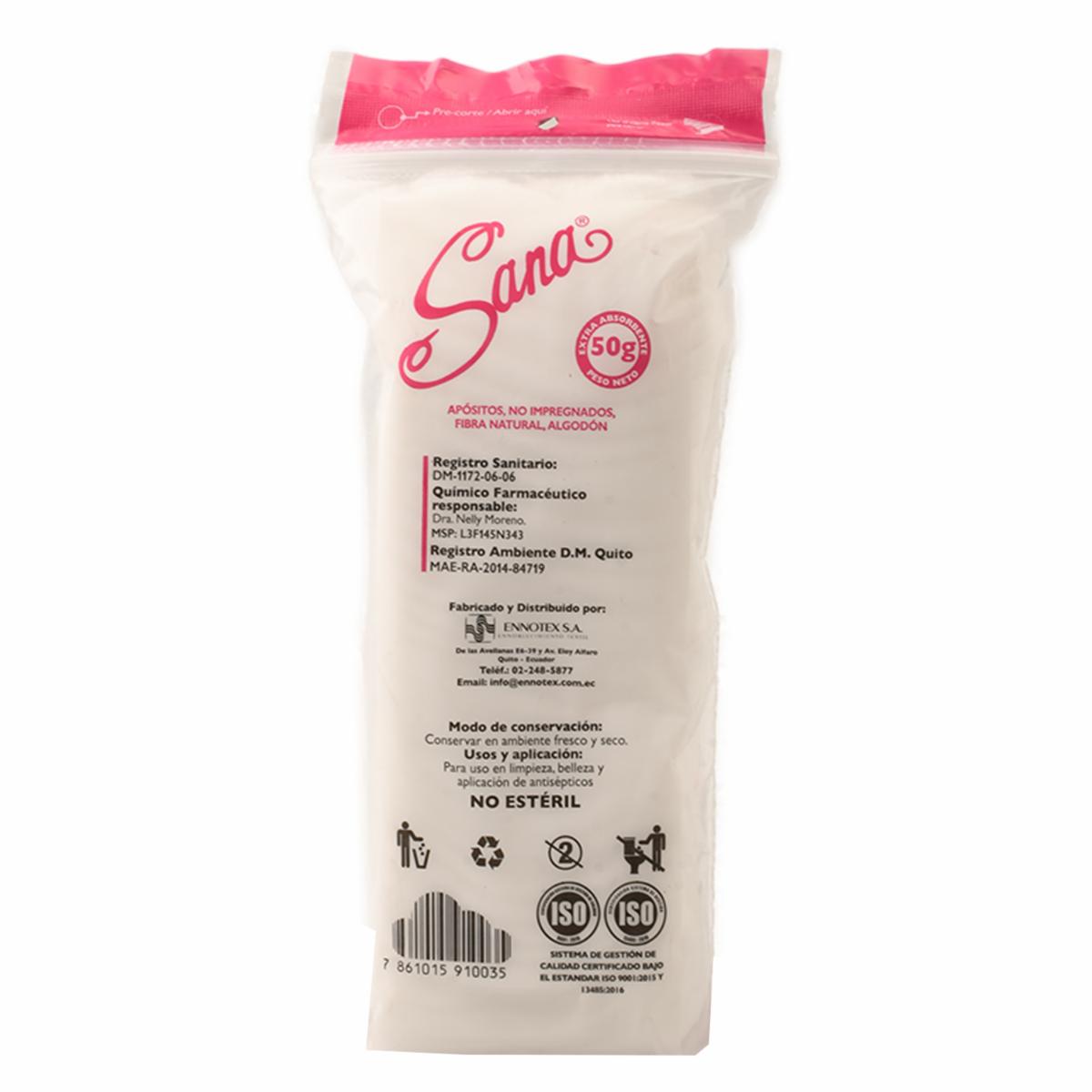 Algodón Hidrófilo SANA 50 G - Image 2
