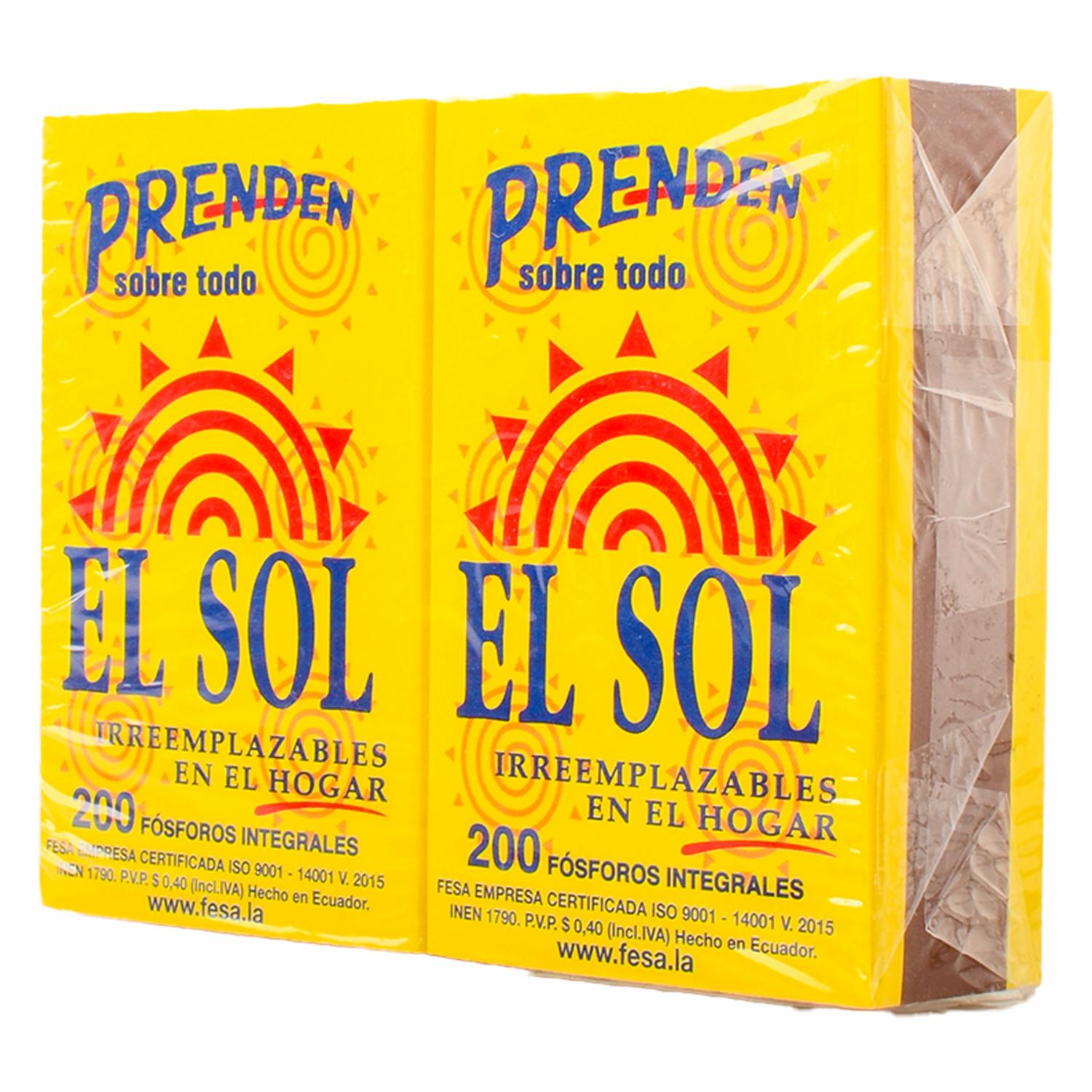 Fósforos Resistente EL SOL 2 X 200 u - Image 3