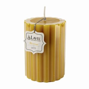 Vela Redonda 304 Mostaza LAVEL 7,5 X 10 Cm