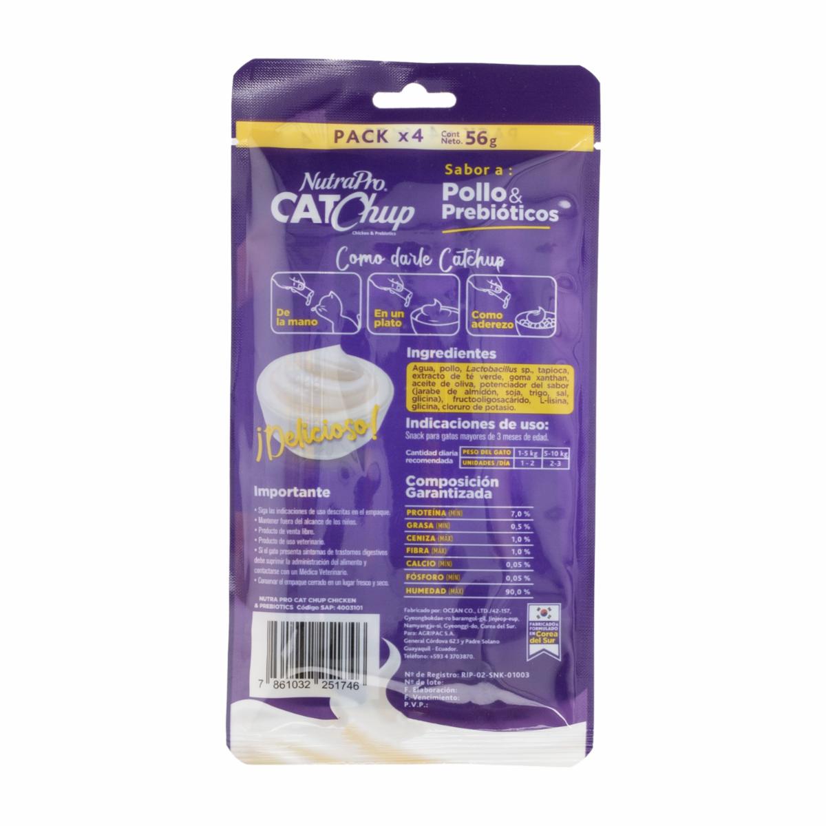 Alimento Para Gatos Sabor A Pollo Con Prebióticos NUTRAPRO 56 G - Image 2