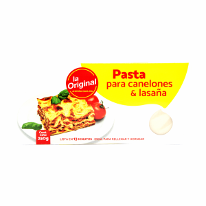 Pasta Para Canelones Y Lasaña. LA ORIGINAL Caja