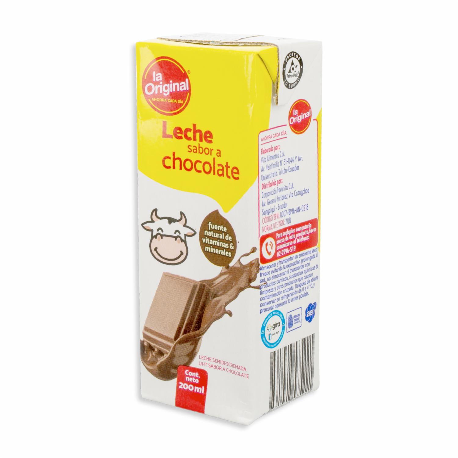 Leche Saborizada De Chocolate LA ORIGINAL Tetrapak - Image 4