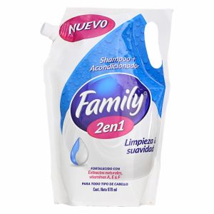 Kit Capilar 2en1 Shampoo+acondicionador Limpieza Y Suavidad Doypack FAMILY 970 Ml