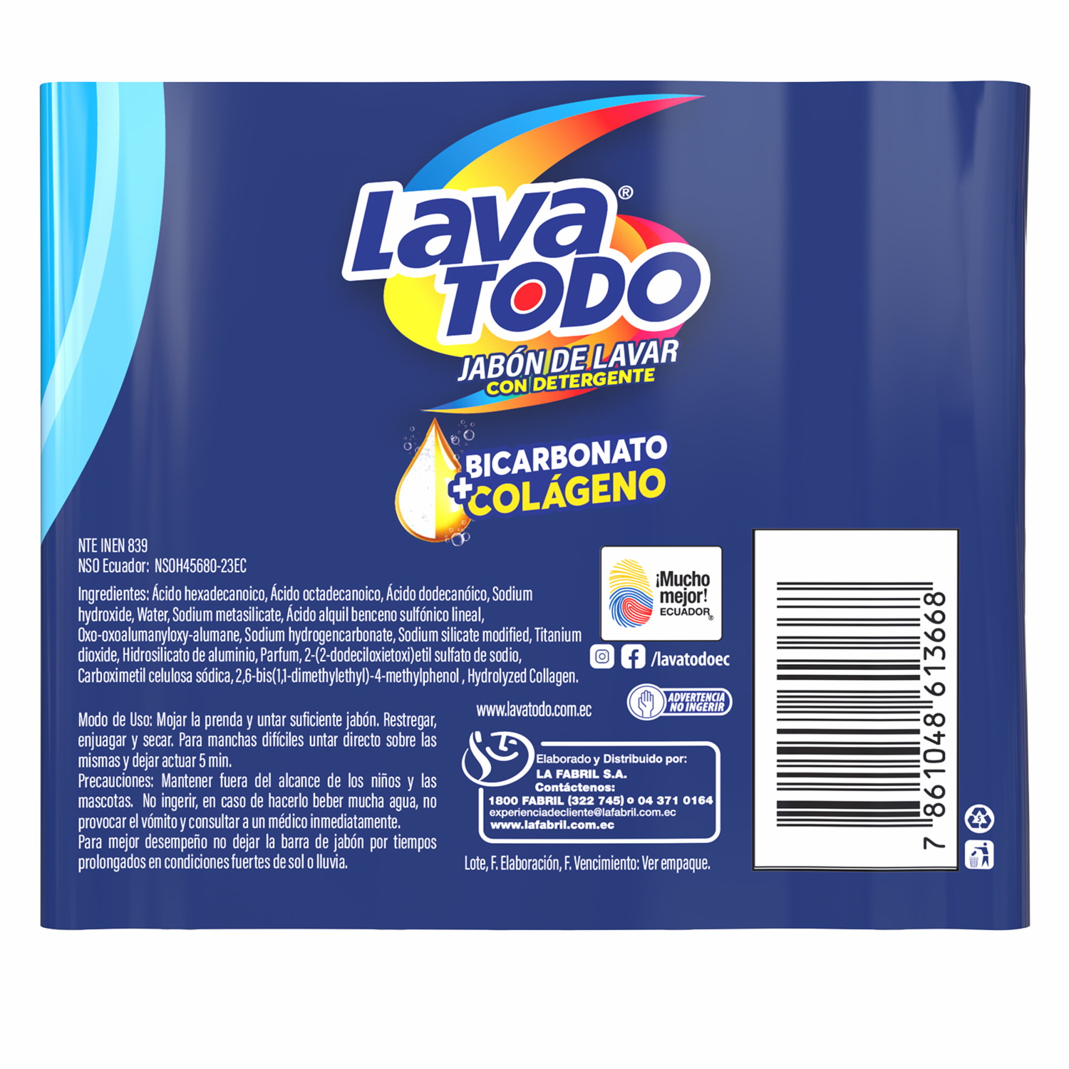 Jabón De Ropa Toque Suavizante Bipack LAVATODO 2 X 230 G - Image 3