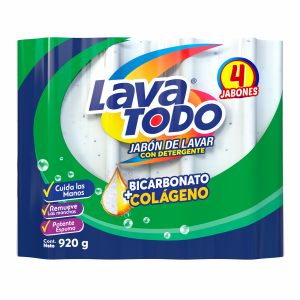 Jabón De Ropa Limón 4Pack LAVATODO 4 X 230 G