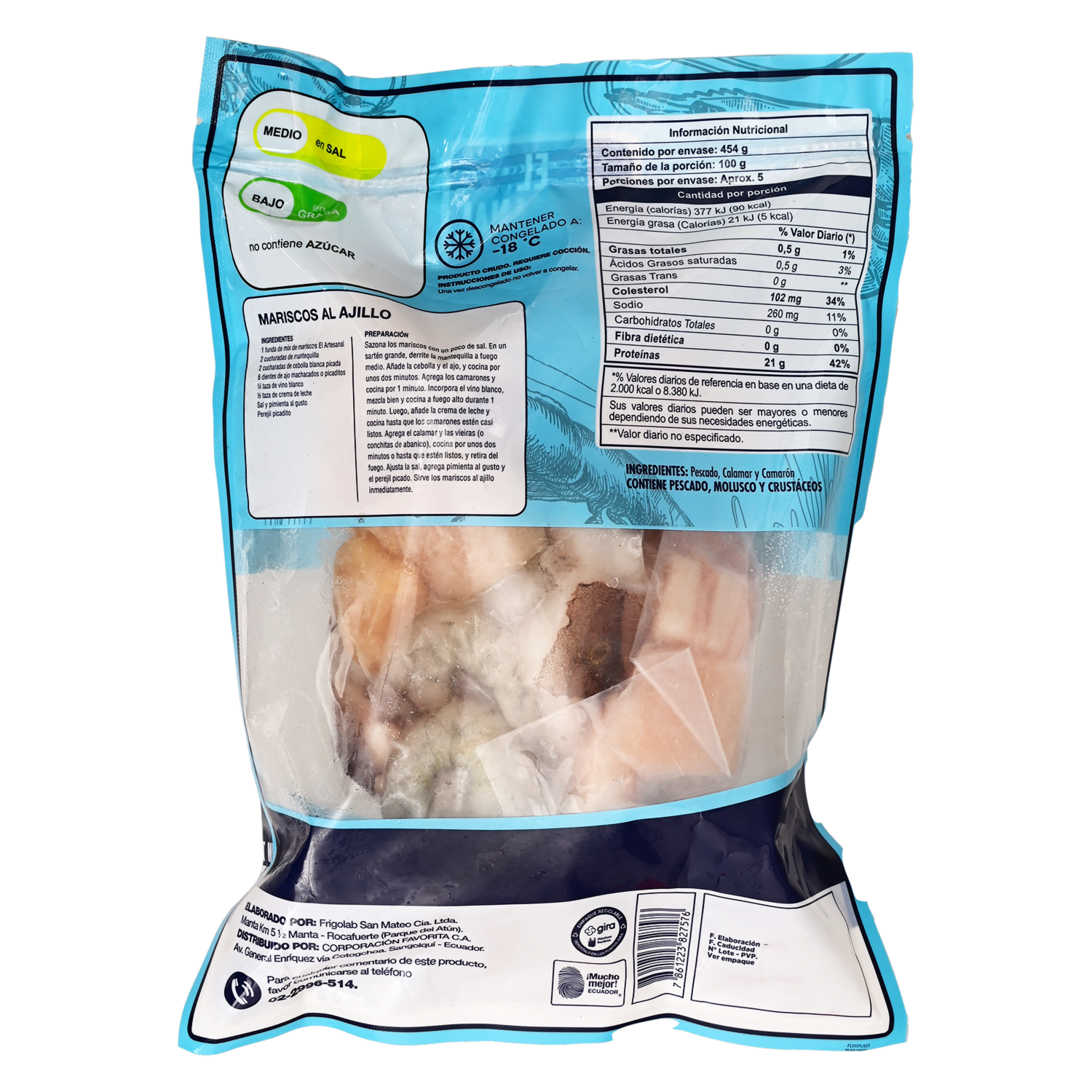Mix De Mariscos Congelados EL ARTESANAL 454 G - Image 3
