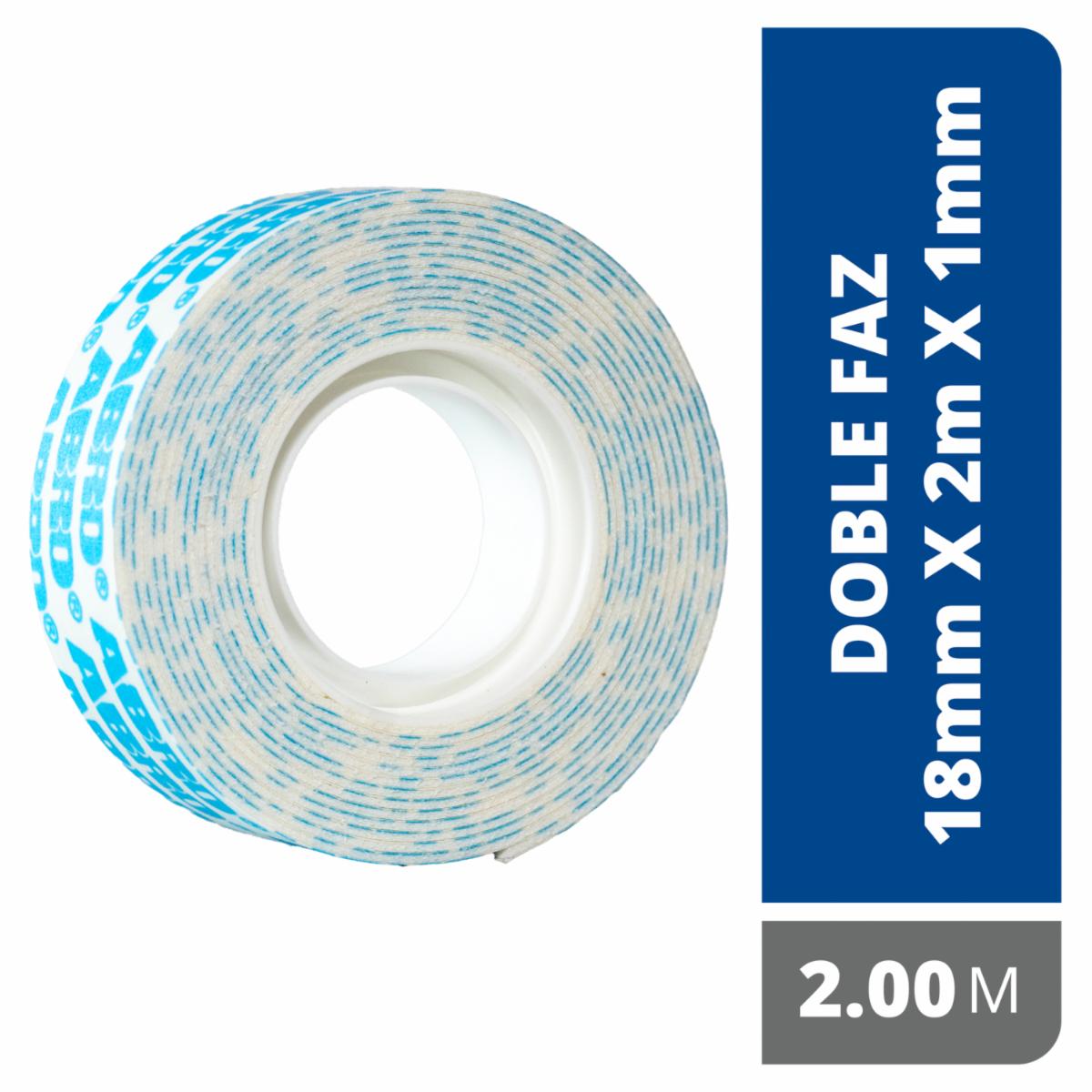 Cinta Doble Faz 18Mmx 2Metros ABRO Unidad - Image 2