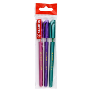Bolígrafo Excel Verde, Violeta Y Rosado 828M STABILO Ecopack 3 Uds