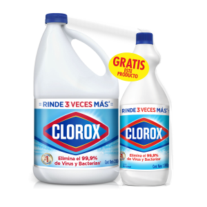 Cloro Líquido Original Rinde 3 Veces Más CLOROX Pack X 2 Uds