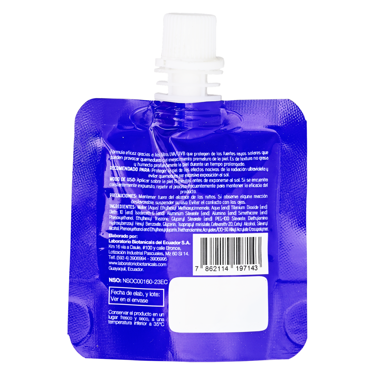 Protector Solar 60 SPF Con Acción Hidratante Y Humectante CLANS 30 G - Image 2