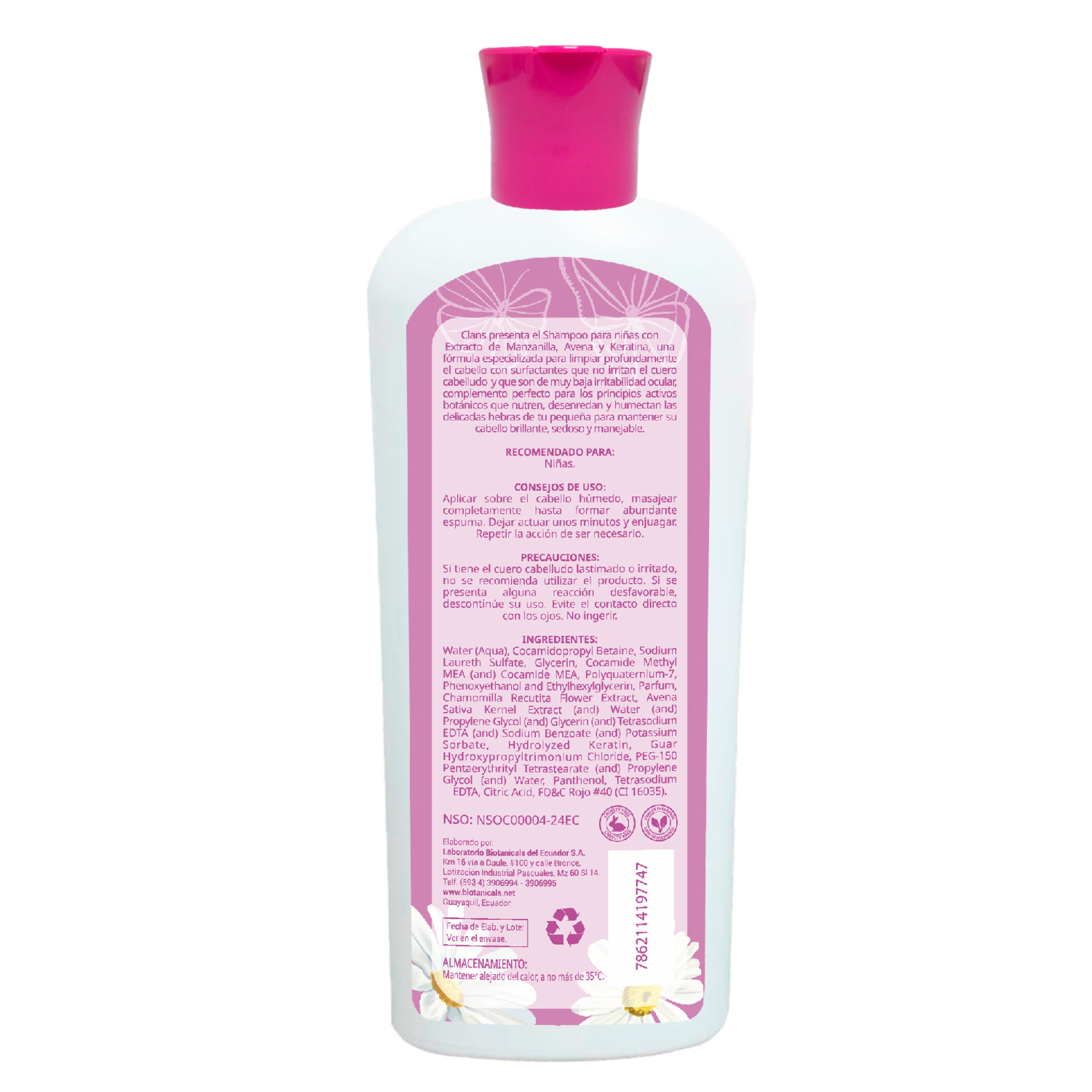 Shampoo Para Cabello Para niñas CLANS 400 Ml - Image 2