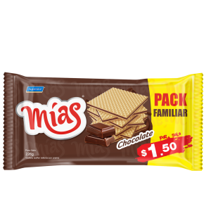 Galleta Wafer Sabor A Chocolate MÍAS 226 G