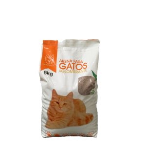Arena Para Gatos Aglomerante 100% Natural MISTIKAT 5 KG