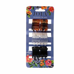 Vinchas De Cabello Tipo Gancho Pequeño Transparente - Negro - Café X6 HAIR WITH FLAIR Paquete