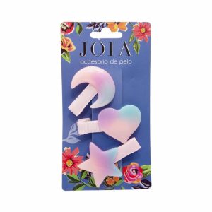 Vinchas De Cabello De Niña Luna, Corazón Y Estrellas HAIR WITH FLAIR Diseño De Luna, Corazón Y Estrellas Por 3 Unidades