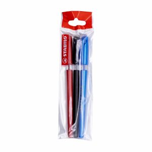 Bolígrafo Excel Azul Negro Y Rojo 828M STABILO Ecopack 3 Uds