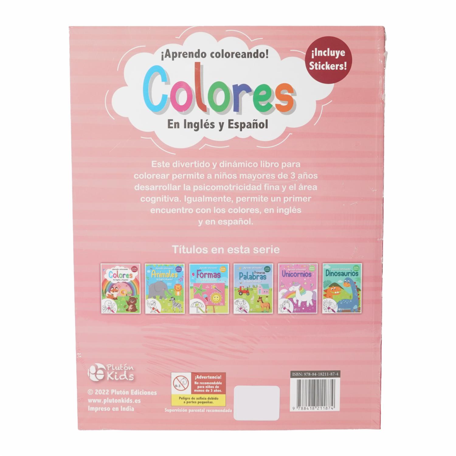 Aprendo Coloreando Colores En Inglés y Español PLUTÓN 50 Páginas - Image 2