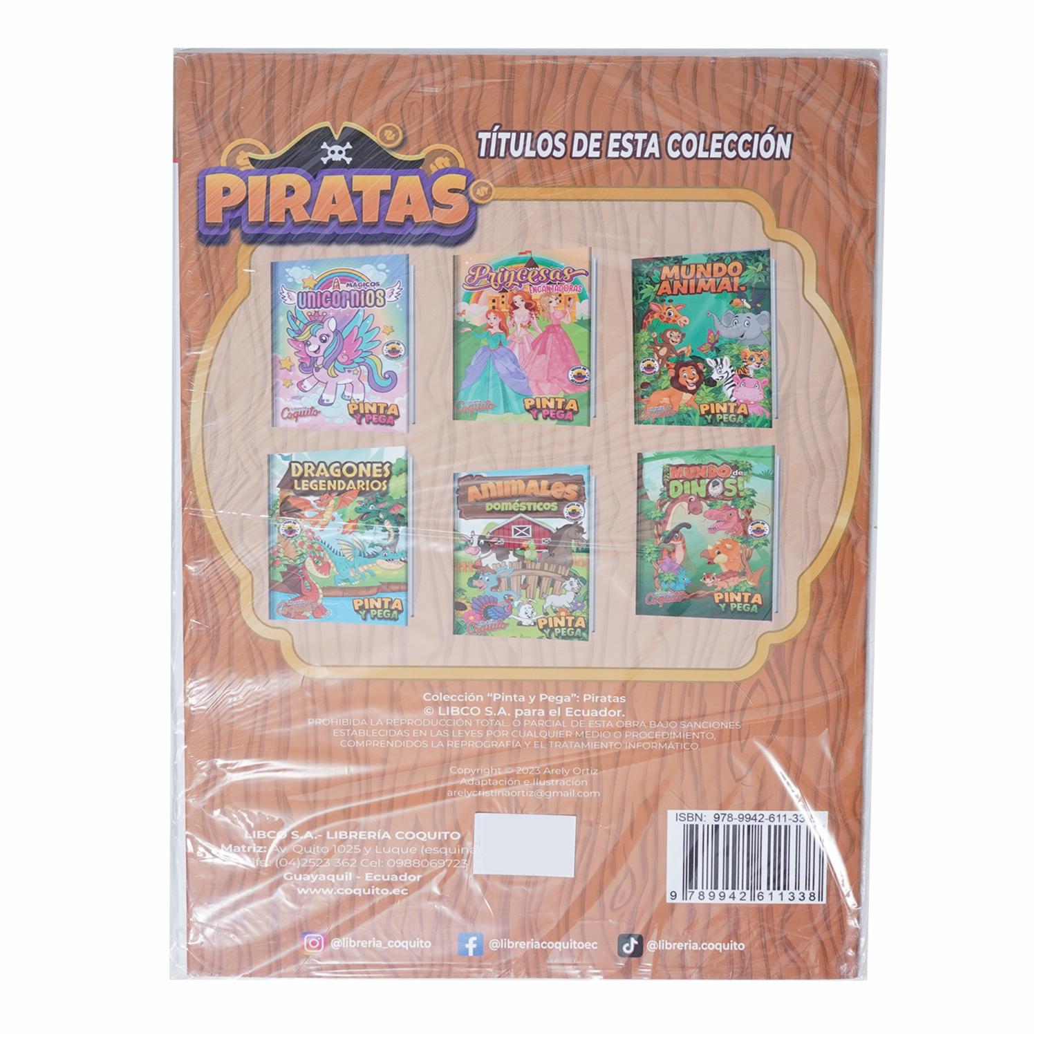 Libro Pinta Y Pega Piratas COQUITO 25 Páginas - Image 2