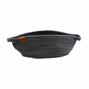 Canasta De Mimbre Natura Mediana Gris KOOME 29X21X13  Cm