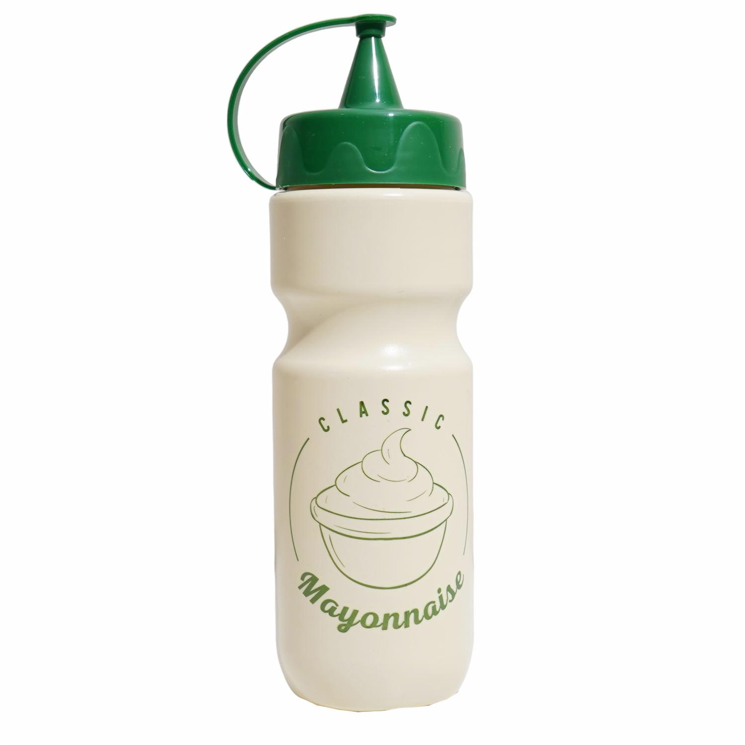Dispensador Plástico Para Mayonesa Con Tapa Verde HEREVIN Blanco