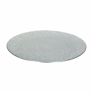 Plato Base Jaspeado Plateado Z&L 33 CM