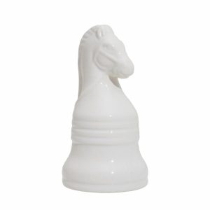 Adorno Decorativo Ajedrez Caballo Blanco KOOME