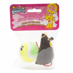 Juguete Ratón Y Pelota SOLEIL Para Gato