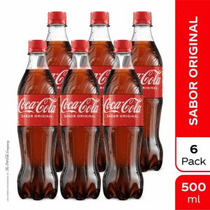 Bebida Gaseosa Sabor Original COCA-COLA 6 X 500 Ml