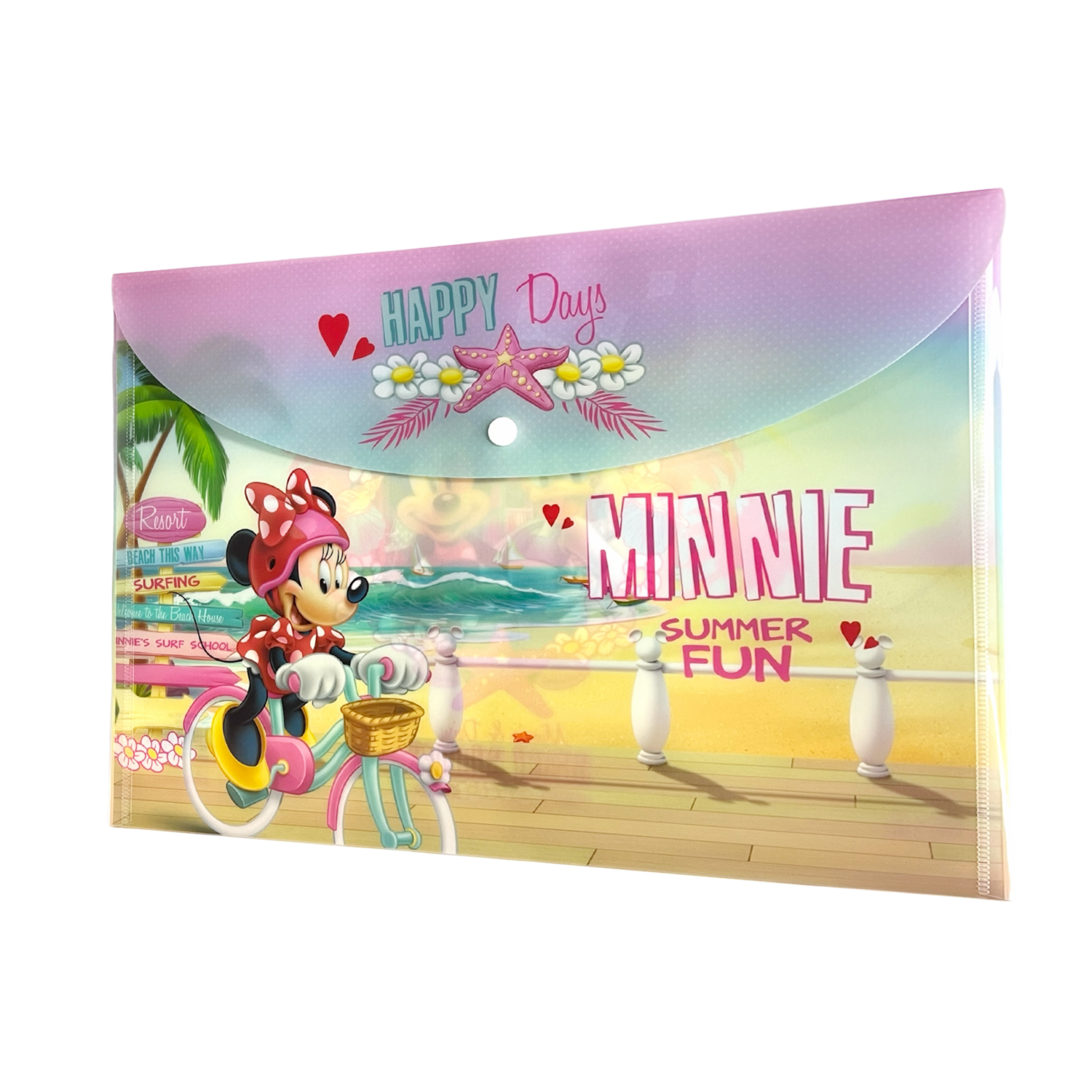 Sobre Porta Documento Diseño Minnie Con Broche REX PLASTICS A4 - Image 2