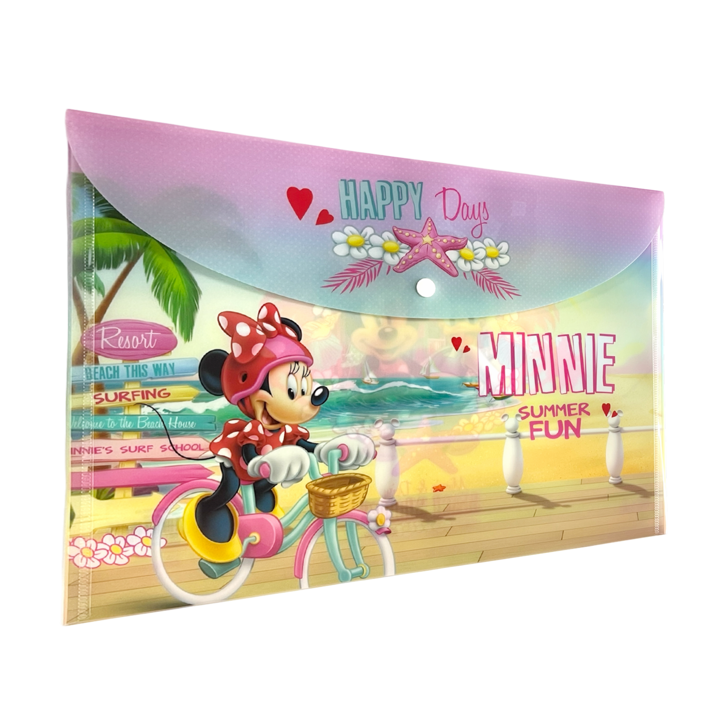 Sobre Porta Documento Diseño Minnie Con Broche REX PLASTICS A4 - Image 3