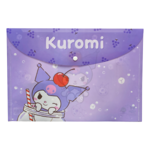 Sobre Porta Documento Diseño Kuromi Con Broche REX PLASTICS A4