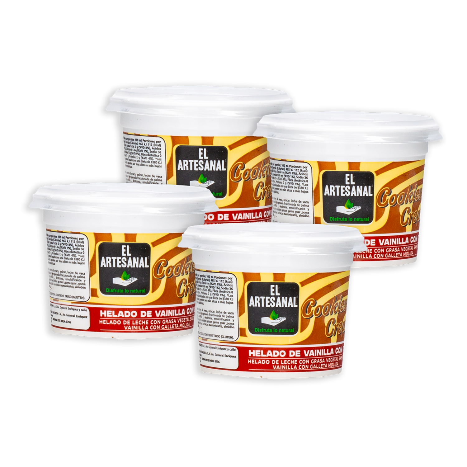 Helado Cookies & Cream EL ARTESANAL 400 Ml