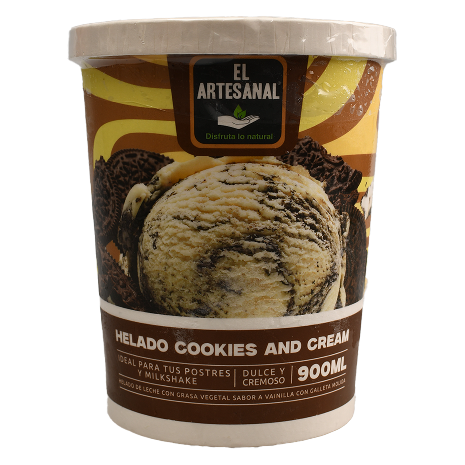Helado Cookies & Cream EL ARTESANAL 900 Ml