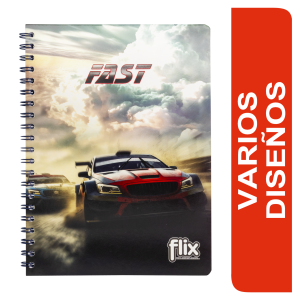 Cuaderno Universitario Argollado 2 Líneas FLIX 100 Hojas