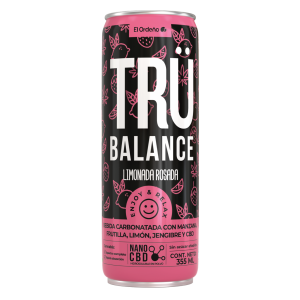 Balance Bebida Carbonatada Frutilla Limón Jengibre Y CBD TRÜ Lata 355 Ml
