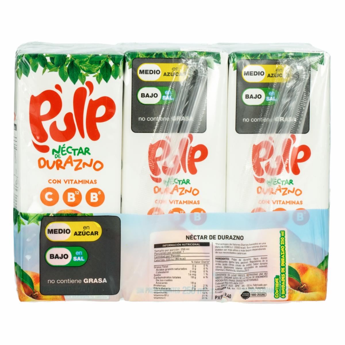 Néctar De Durazno PULP 6 X 250 ml - Image 3
